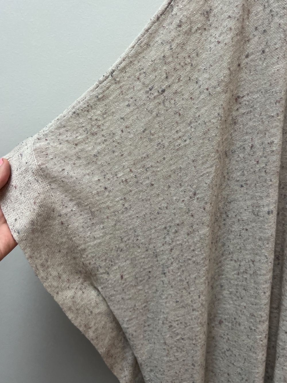 J. Jill Pure Jill Speckled Beige Open Front Cardigan Kimono M/L - Picture 5 of 7